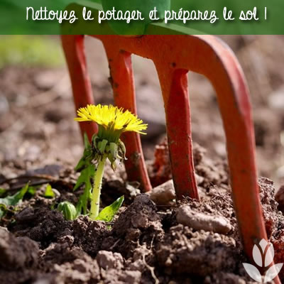 nettoyer le potager