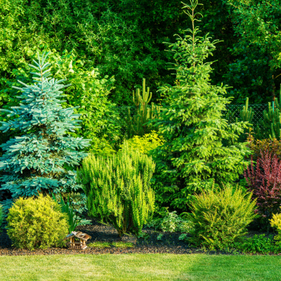 Design pour un jardin tout en largeur