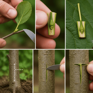Technique de la greffe en écusson