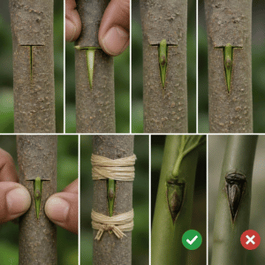 Technique de la greffe en écusson