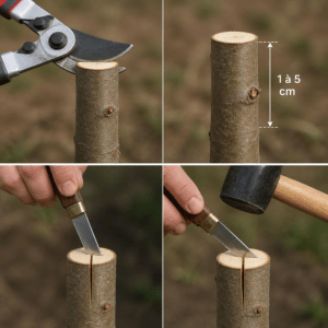 La technique de la greffe en fente
